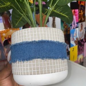 Denim choker necklace